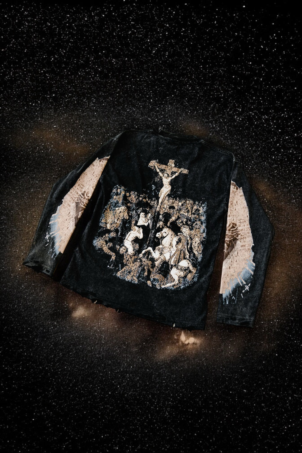 -SAINT Long Sleeve Distressed Shirt